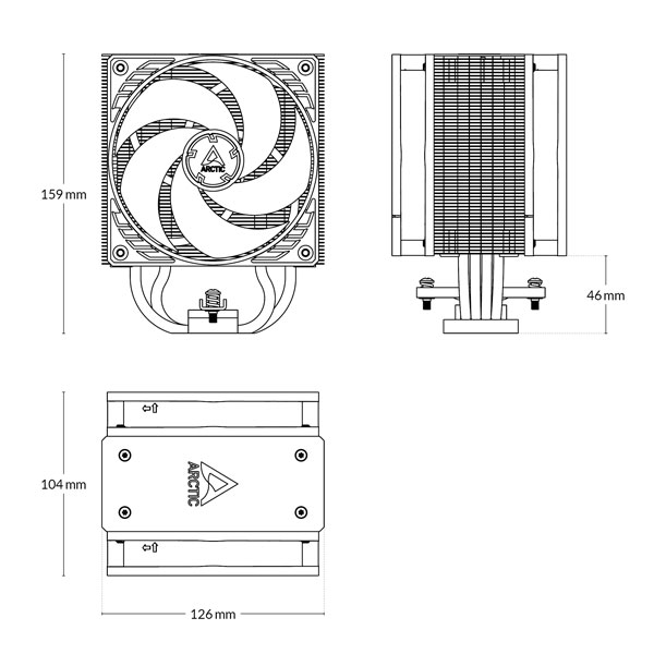 Arctic Freezer 36 ARGB CPU Air Cooler (White)